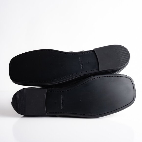 Massimo Dutti Soft Leather Ballet Flats Mary Janes Black US 9 EU 40 NWB 1578/450 - Picture 9 of 10